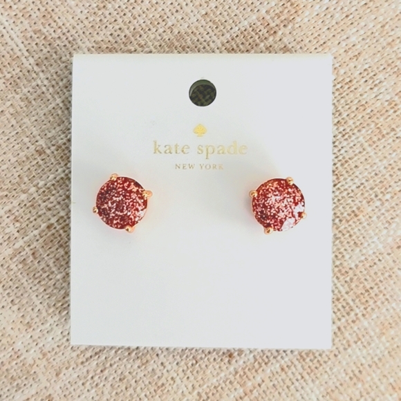 Kate Spade Sparkly Pink Studs - Picture 2 of 4